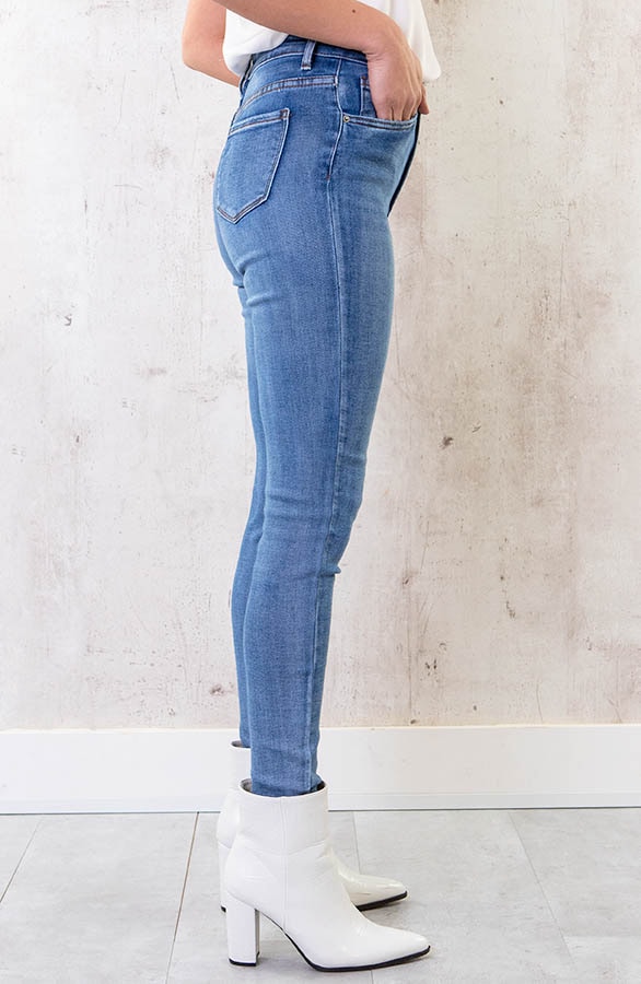 Skinny High Waist Jeans Regular Blue – shoparchief, foto 2