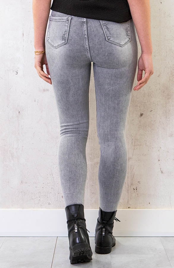 Skinny High Waisted Jeans Grijs – shoparchief, foto 7