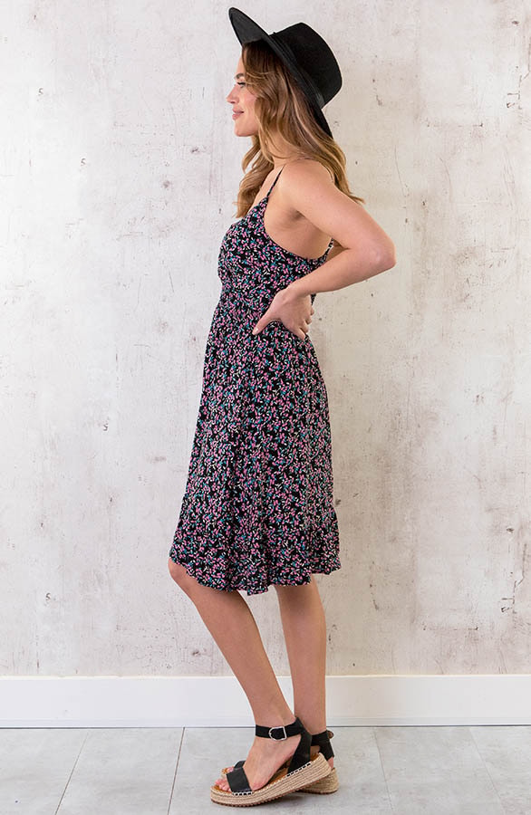 Spaghetti Jurk Print Zwart – shoparchief, foto 3
