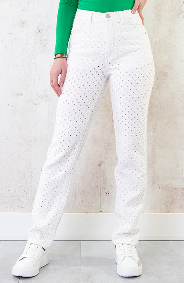 Straight Damaged Jeans White – shoparchief