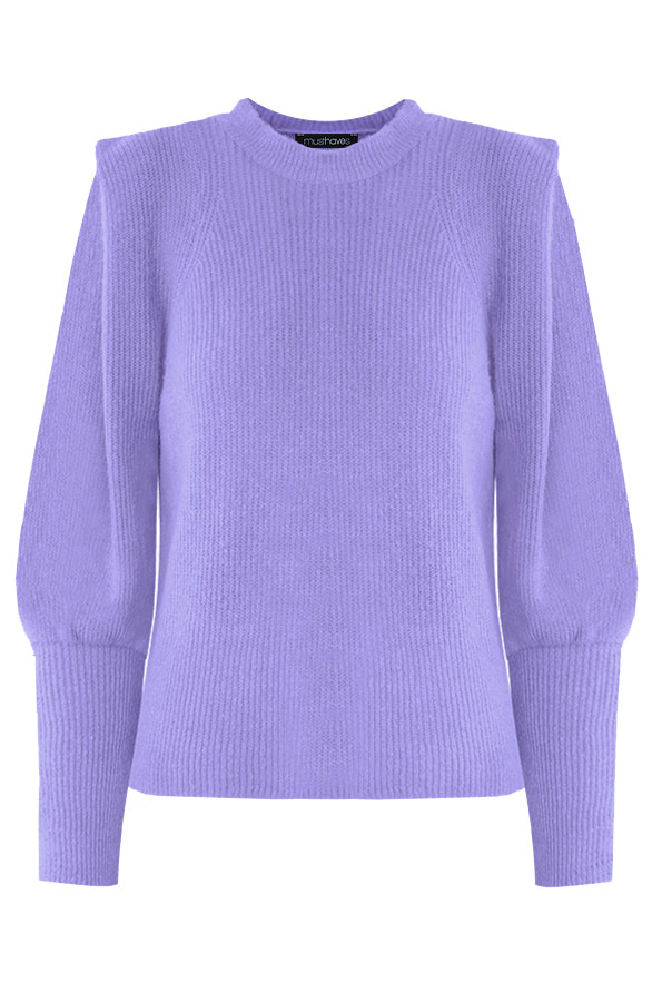 Trui Met Schoudervulling Lila – shoparchief