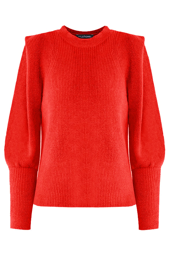 Trui Met Schoudervulling Rood – shoparchief