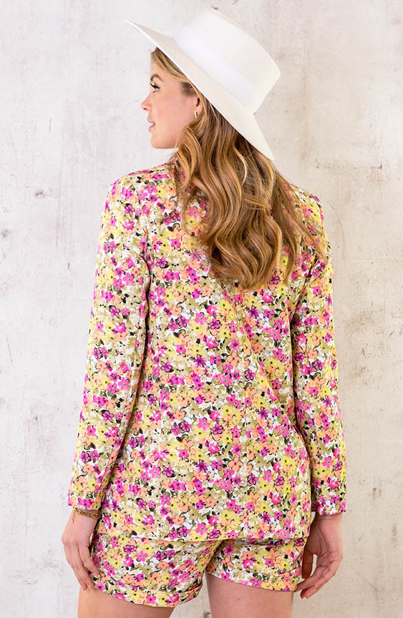Bloemenprint Blazer Roze Groen – shoparchief, foto 4
