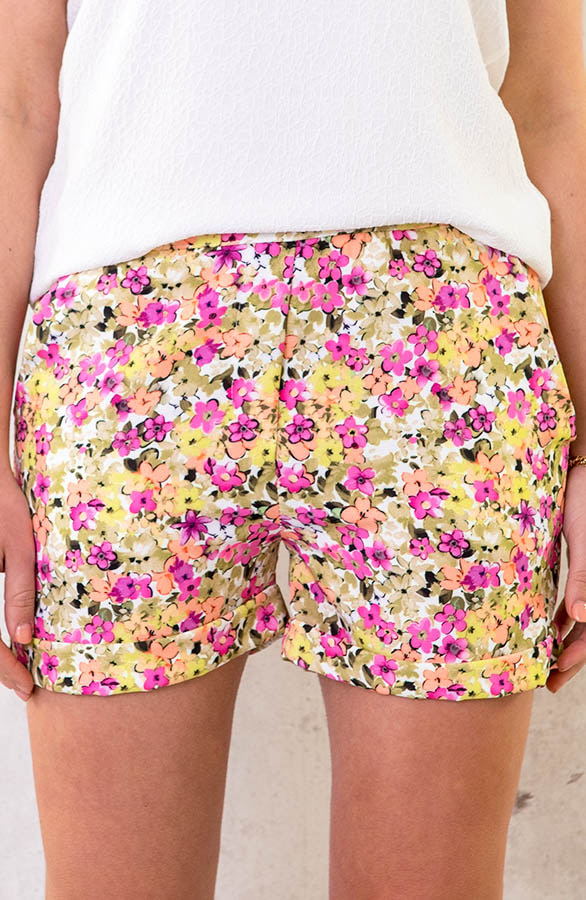 Bloemenprint Shorts Roze Groen – shoparchief