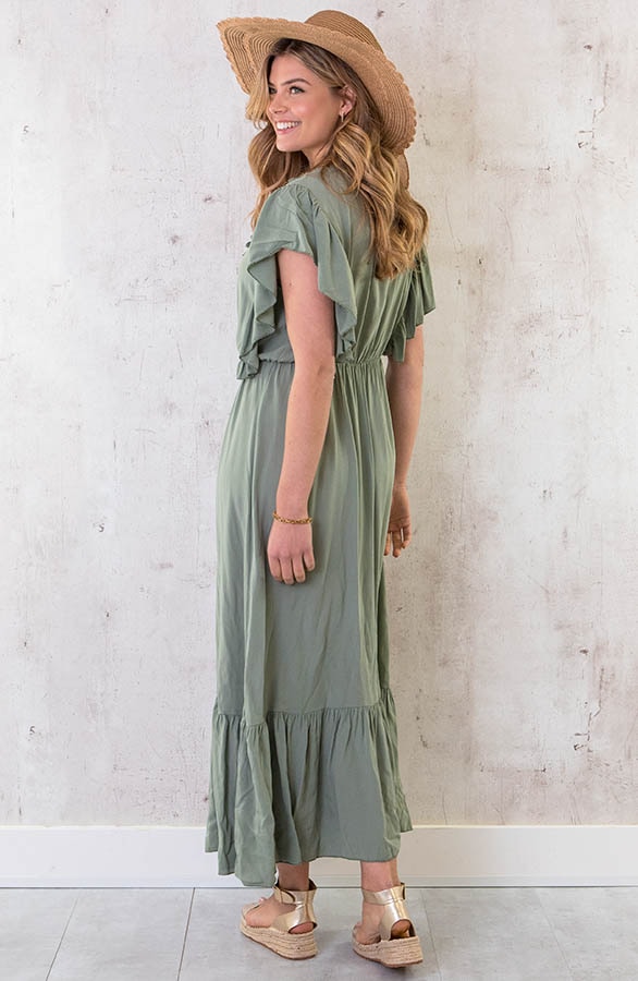 Boho Maxi Jurk Army – shoparchief, foto 4