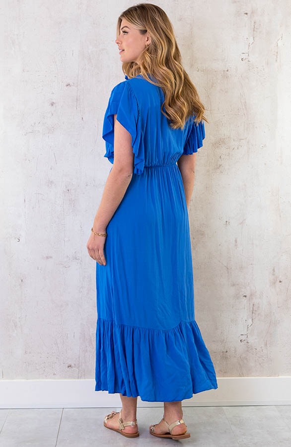 Boho Maxi Jurk Kobalt – shoparchief, foto 4