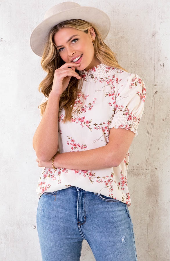 Col Top Kleine Bloemen Roze – shoparchief, foto 2