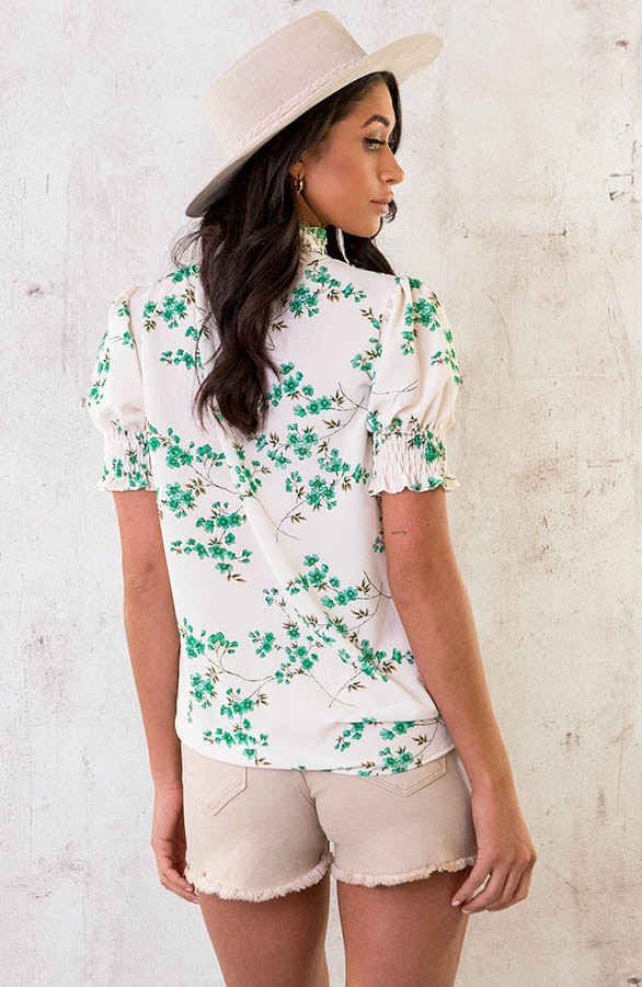 Col Top Kleine Bloemen Groen – shoparchief, foto 4