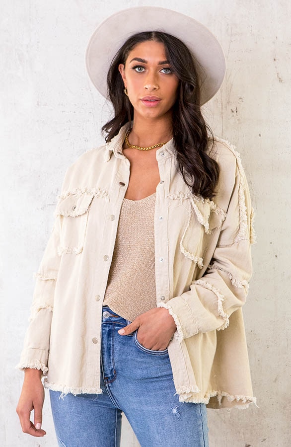 Embroidery Boho Jacket Beige – shoparchief, foto 4