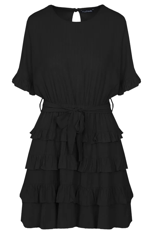 Endless Summer Laagjes Jurk Zwart – shoparchief