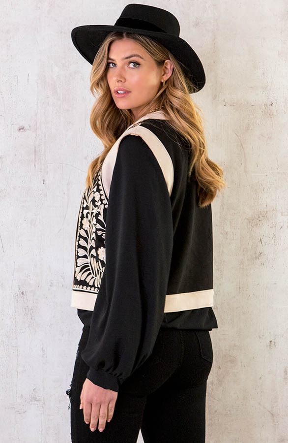 Gilet Boho Flower Beige – shoparchief, foto 4