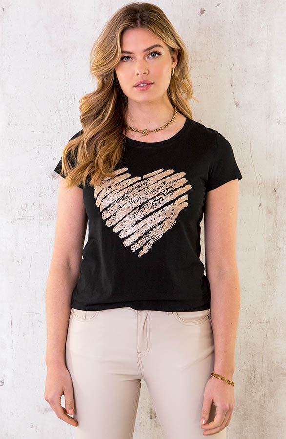 Golden Heart Top Zwart – shoparchief, foto 2