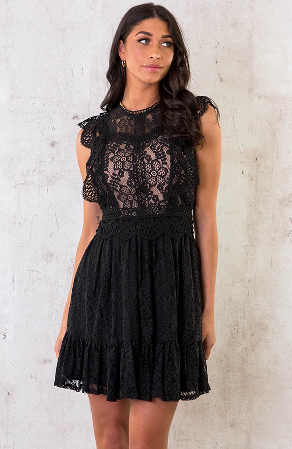 Kanten Luxury Dress Black – shoparchief, foto 2