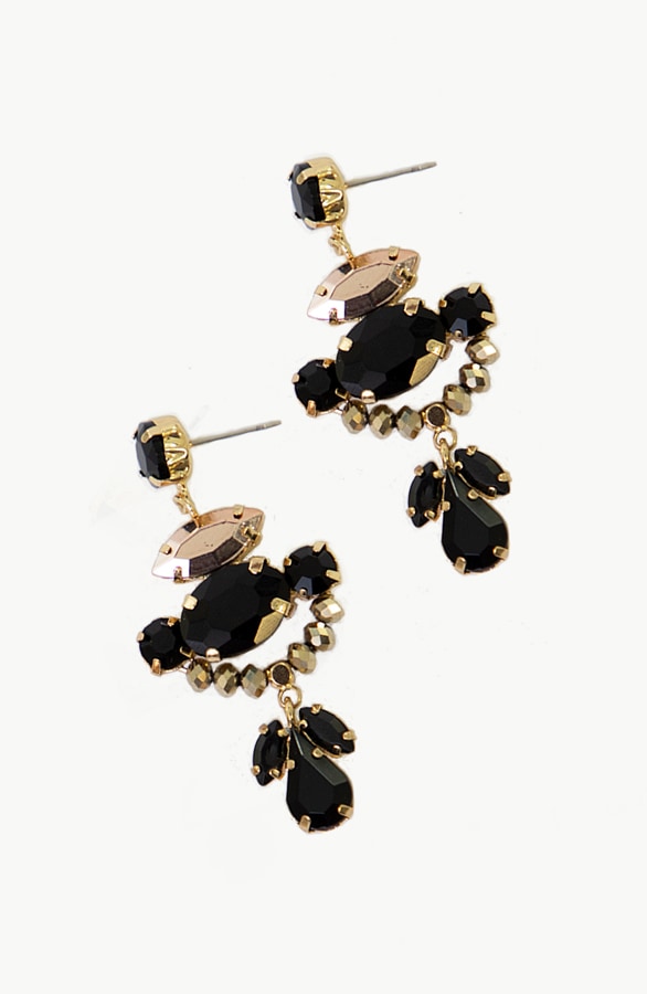 Luxury Stone Earrings Black – shoparchief