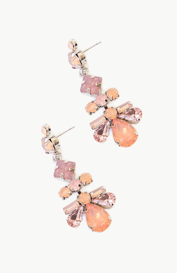 Luxury Stone Earrings Peach – shoparchief