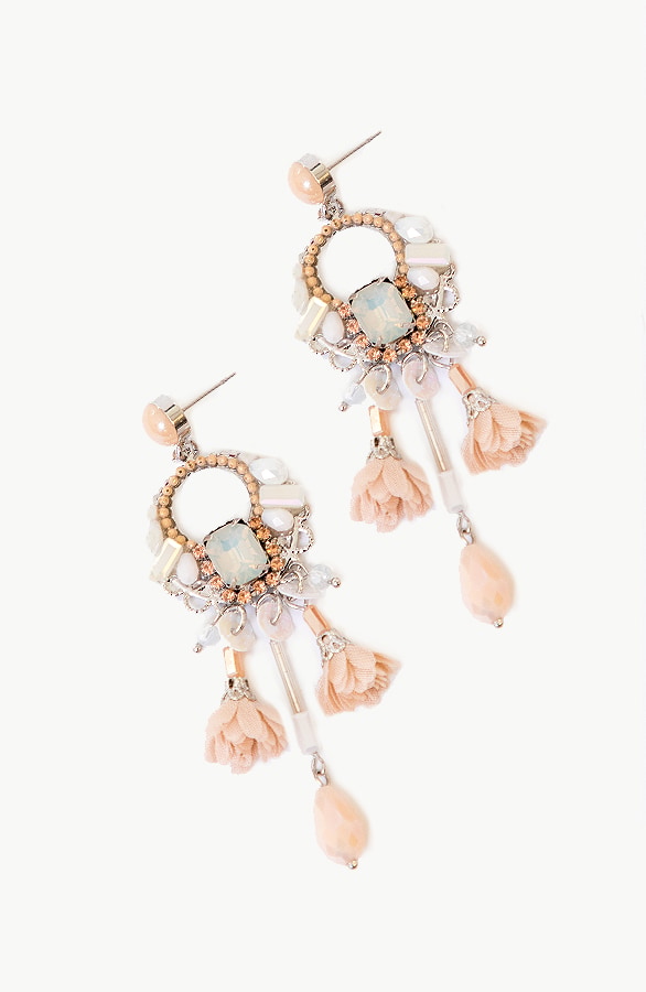 Luxury Tassel Earrings Beige – shoparchief