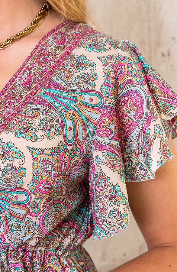 Maxi Jurk Ibiza Paisley Mint – shoparchief, foto 5