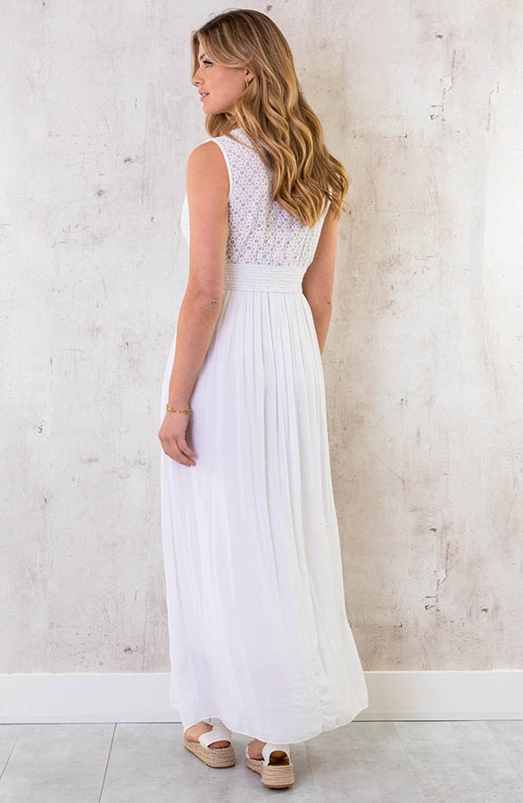 Maxi Jurk Kant Ecru – shoparchief, foto 4