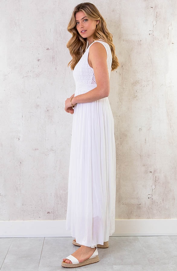 Maxi Jurk Kant Ecru – shoparchief, foto 3