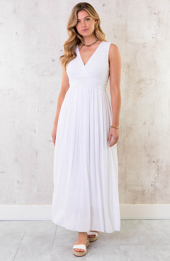 Maxi Jurk Kant Ecru – shoparchief