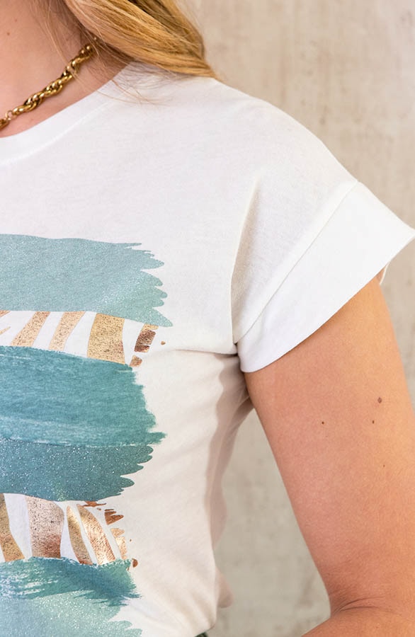 Metallic Zebra Top Mint – shoparchief, foto 9