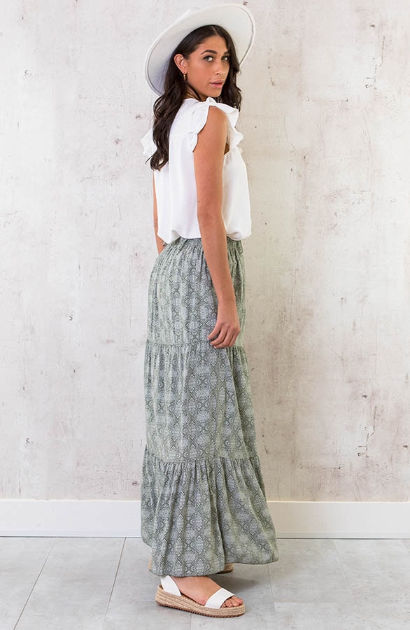 Maxi Rok Print Army – shoparchief, foto 6