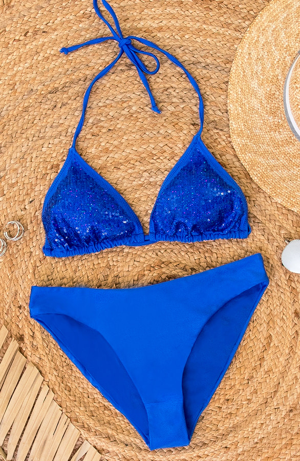 Pailletten Bikini Set Kobalt – shoparchief, foto 2