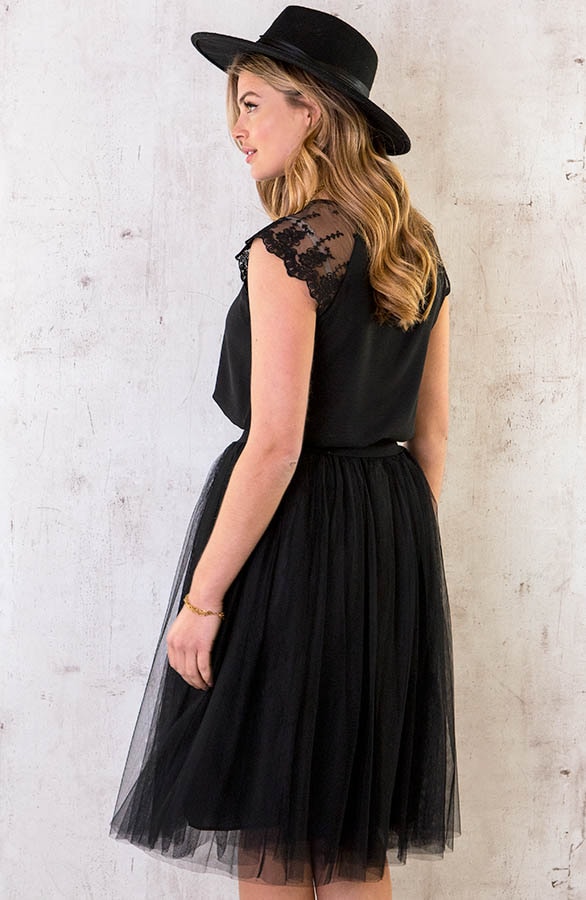 Midi Tule Rok Zwart – shoparchief, foto 8