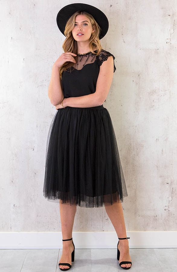 Midi Tule Rok Zwart – shoparchief, foto 6