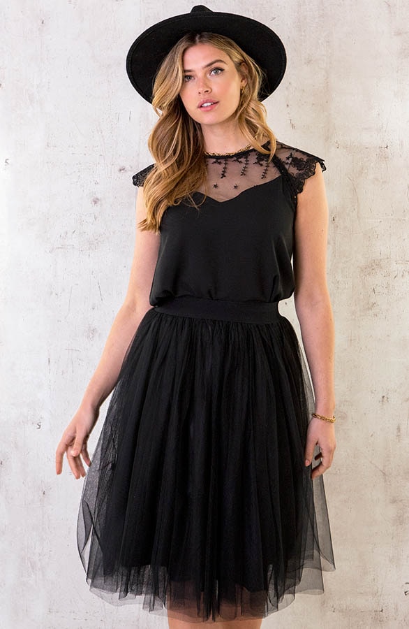 Midi Tule Rok Zwart – shoparchief, foto 5