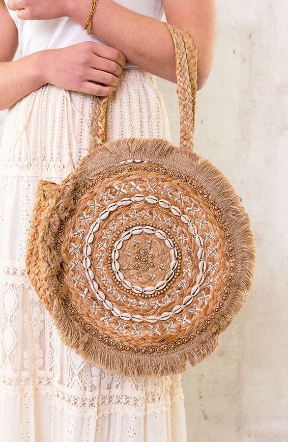 Round Beach Bag Shells – shoparchief, foto 2