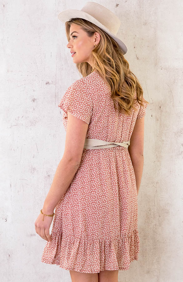 Ruffle Jurk hartjes roze – shoparchief, foto 4