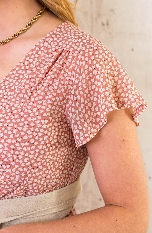Ruffle Jurk hartjes roze – shoparchief, foto 5
