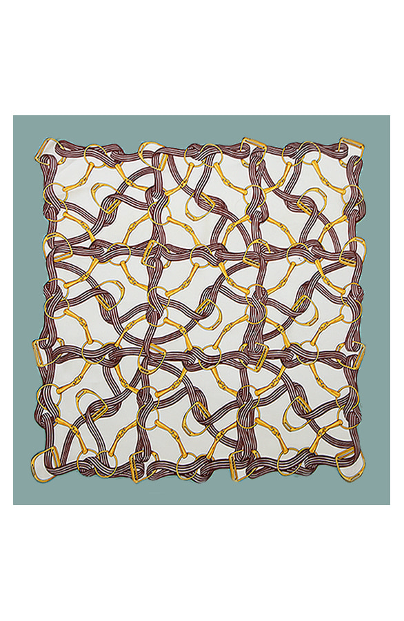 Silk Bandana Grote Chain Mint – shoparchief, foto 2