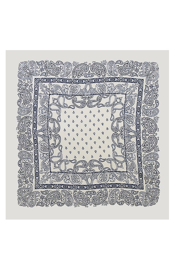 Silk Bandana Print Ecru – shoparchief, foto 2