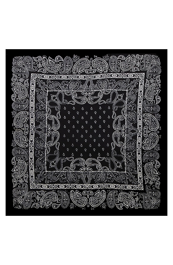 Silk Bandana Print Zwart – shoparchief, foto 2