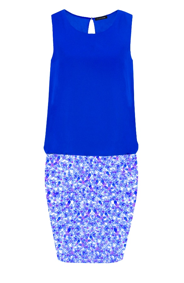 Springbreak Jurk 2.0 Bloemen Kobalt – shoparchief