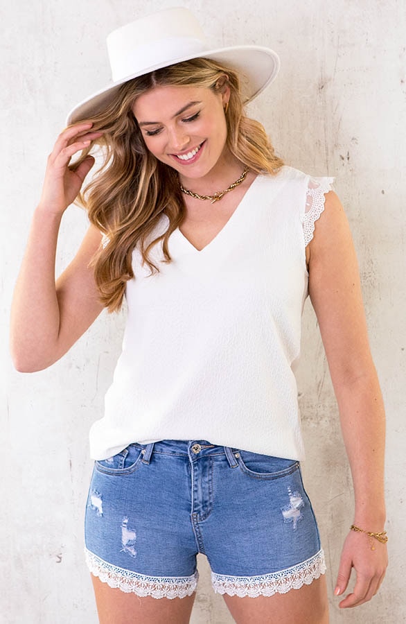 Structuur Top Kant Ecru – shoparchief