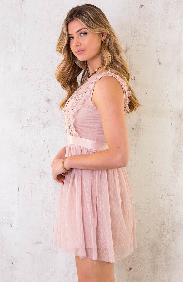 Tule Kanten Jurk Roze – shoparchief, foto 3