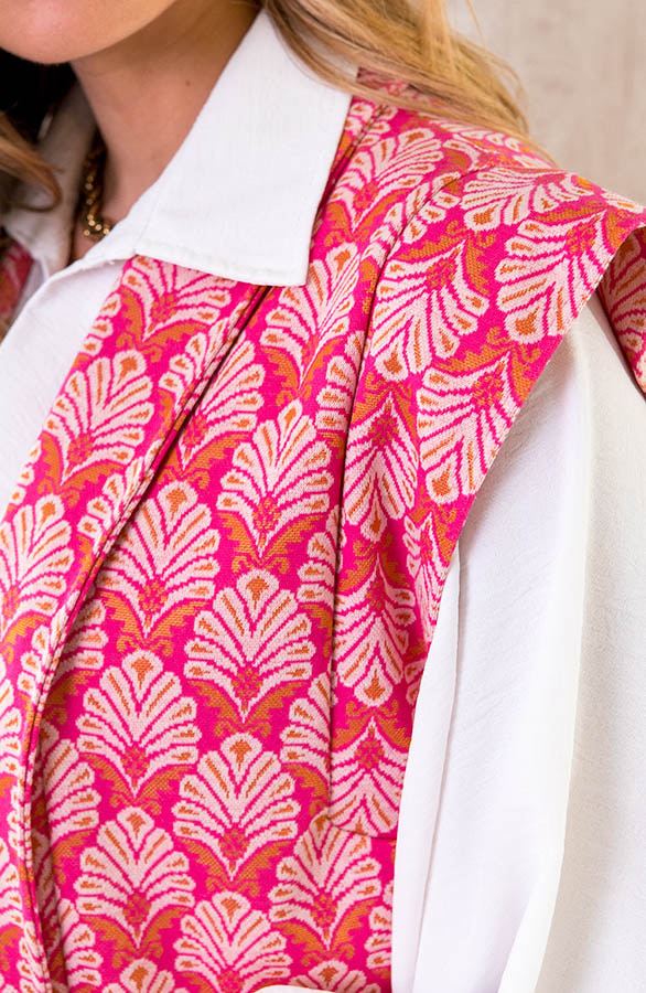 Boho Gilet Leaves Roze – shoparchief, foto 6