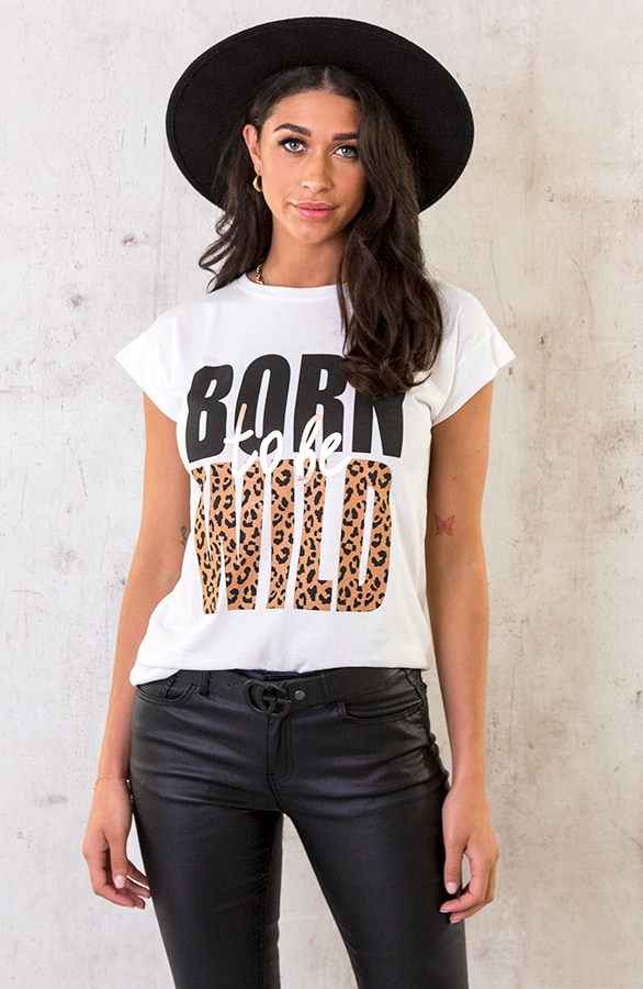 Born To Be Wild It-shirt Goud – shoparchief