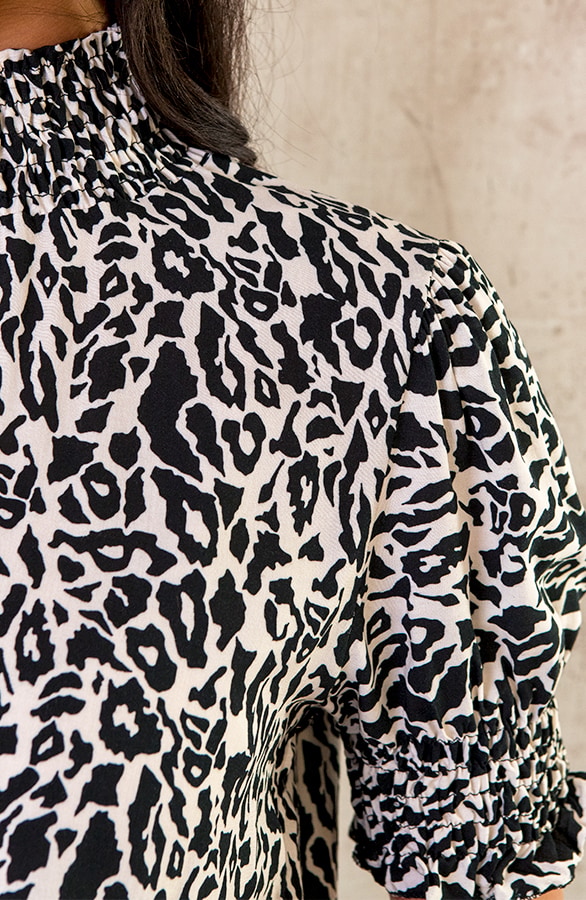 Col Top Animal Print Ecru Zwart – shoparchief, foto 5