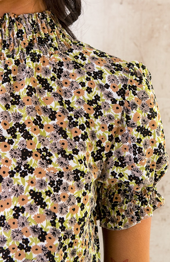 Col Top Bloemenprint Zwart – shoparchief, foto 6