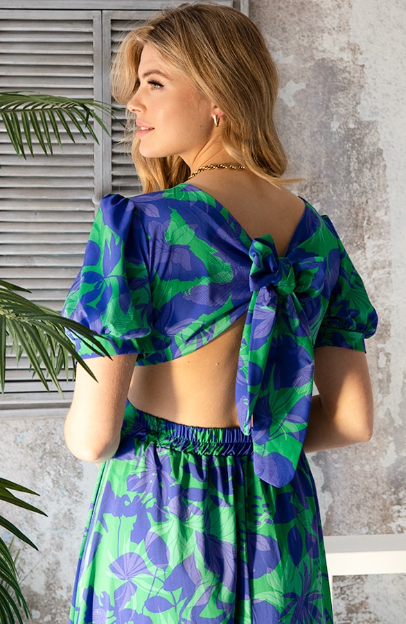 Dubai Maxi Dress Green Blue – shoparchief, foto 6