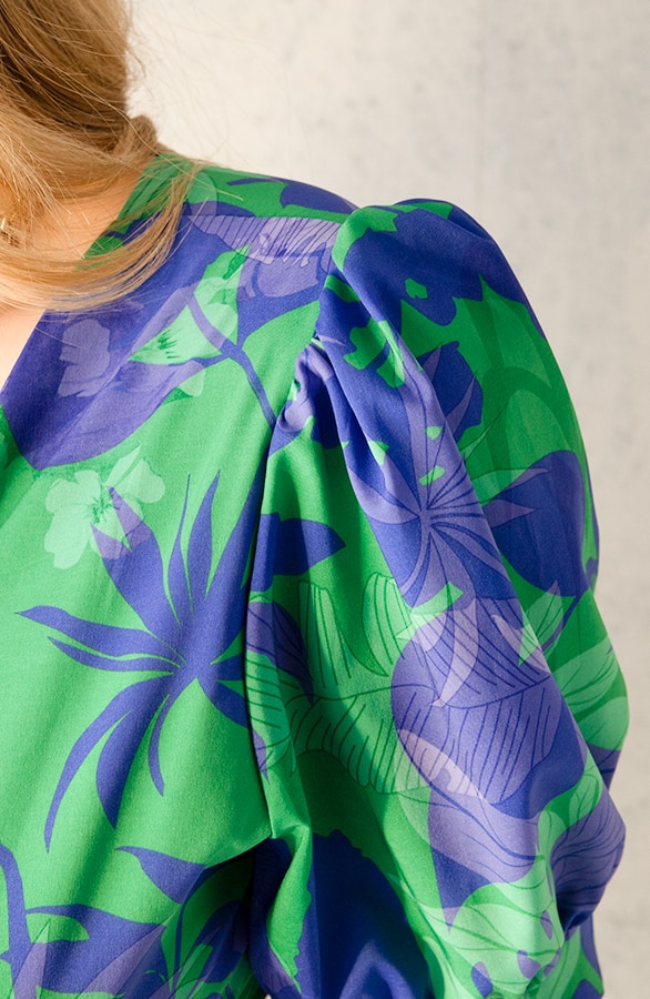 Dubai Maxi Dress Green Blue – shoparchief, foto 7