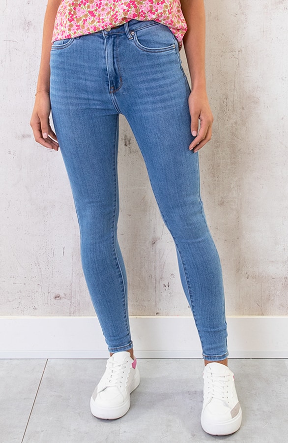 Skinny Jeans High Waist Regular Light Blue, Shoparchiv