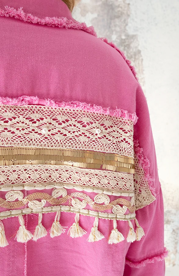 Ibiza Tassel Jacket Oversized Roze – shoparchief, foto 3