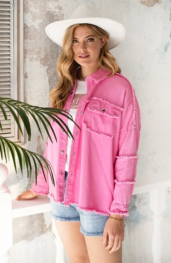 Ibiza Tassel Jacket Oversized Roze – shoparchief, foto 2