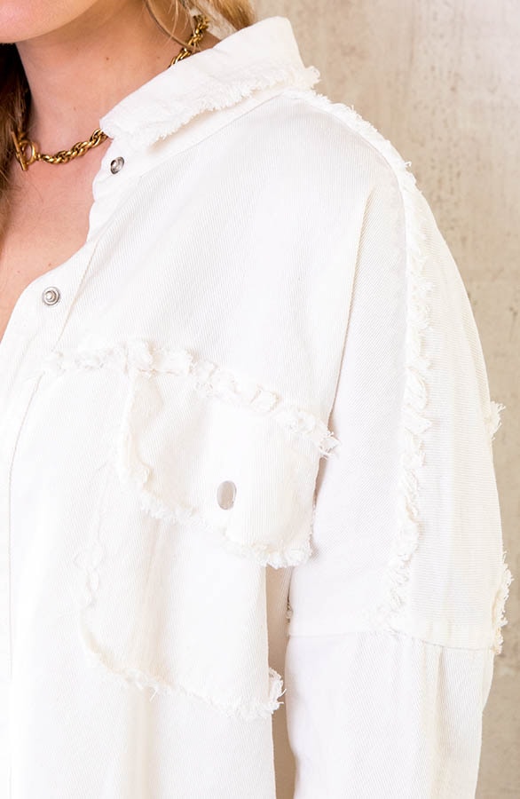 Ibiza Tassel Jacket Oversized Wit – shoparchief, foto 9