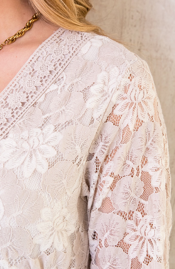 Kanten Jurk Beige – shoparchief, foto 5